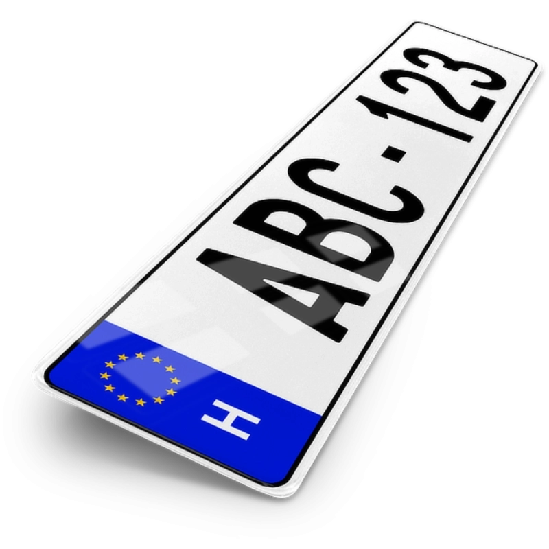 Plaque Auto 52x11 cm - PAYS Hongrie