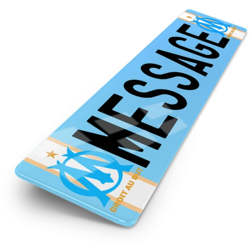 Plaque Décorative Auto 52x11 cm - Football OM Olympique de Marseille