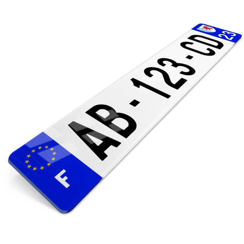 Plaques d'immatriculation AUTO - 455x100 - 23 - Creuse