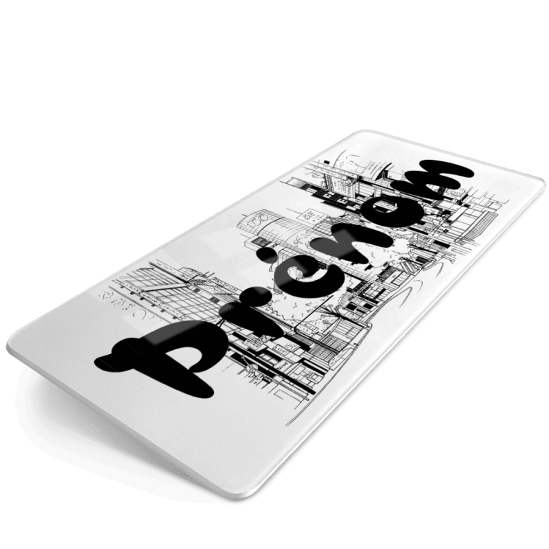 Plaque Auto 30x15 cm - Manga Ville Noir et Blanc