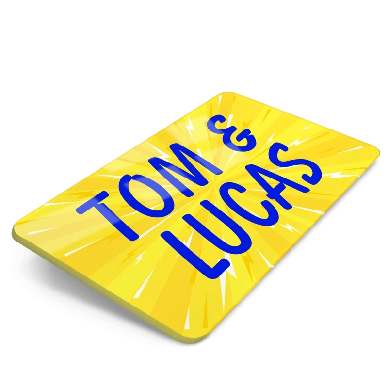 Plaque Moto 21x13 cm - Manga Eclairs jaunes