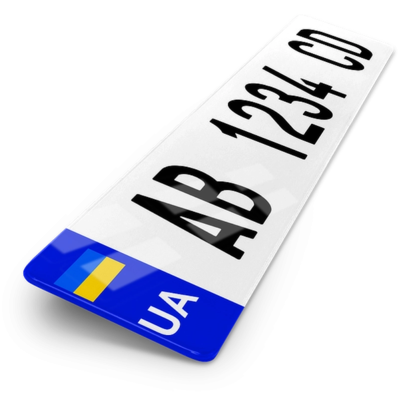 Plaque Auto 52x11 cm - PAYS Ukraine 3