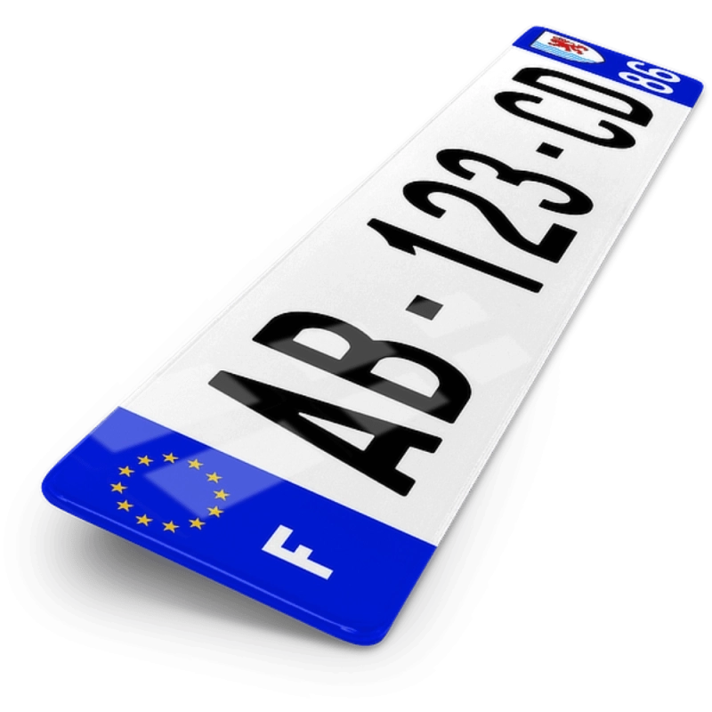 Plaques d'immatriculation AUTO - 520x110 - 86 - Vienne