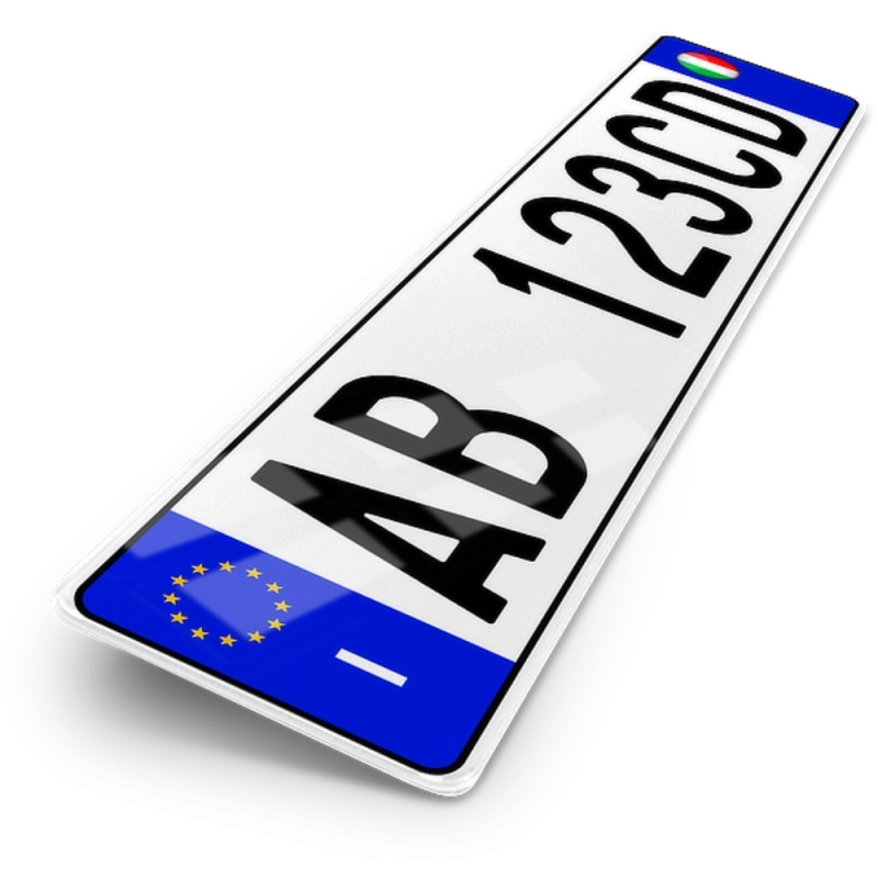 Plaque Auto 52x11 cm - PAYS Italie 2