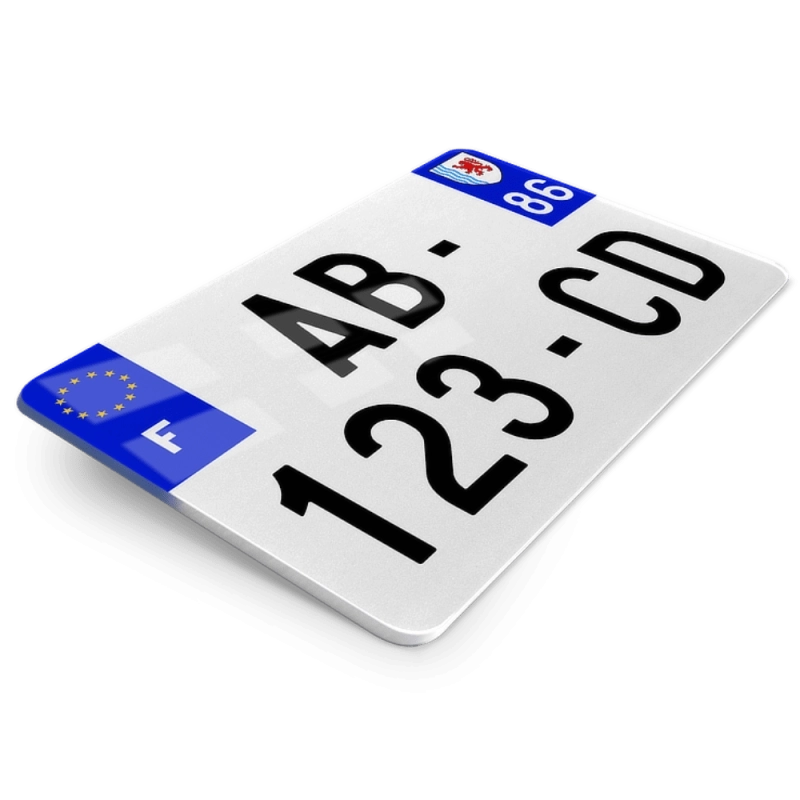 Plaques d'immatriculation 4X4 - 275x200 - 86 - Vienne