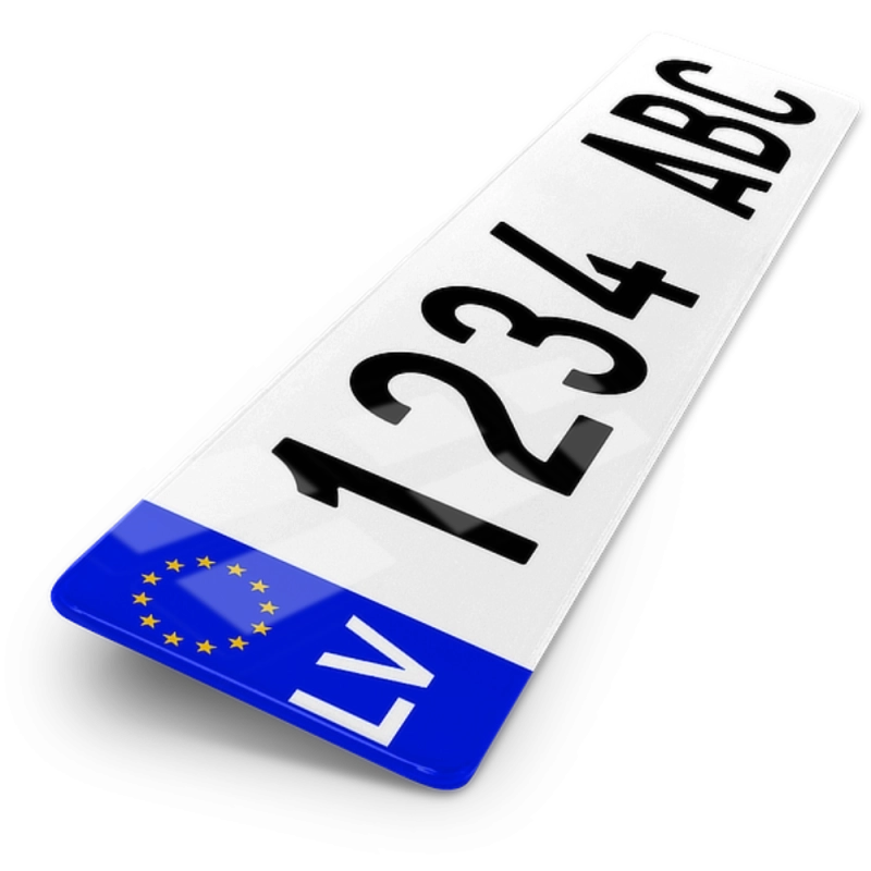 Plaque Auto 52x11 cm - PAYS Lettonie