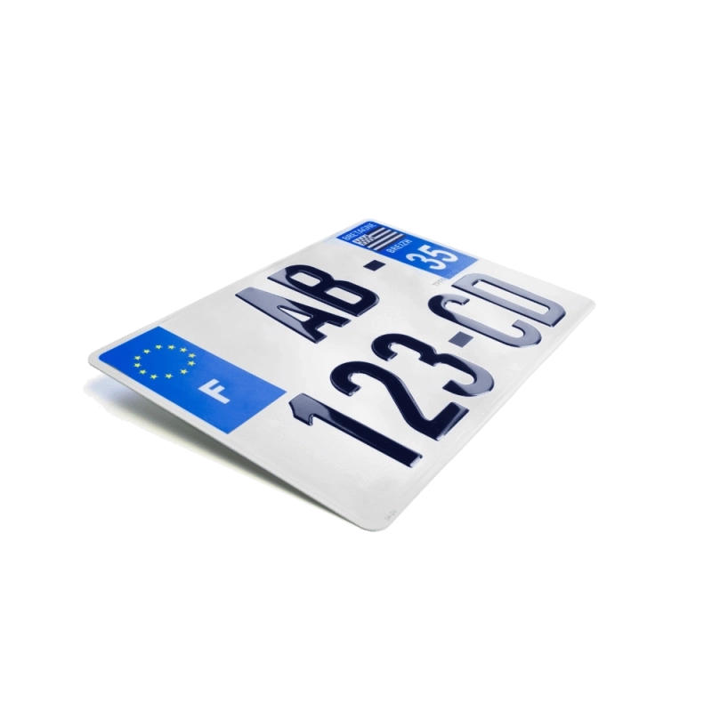 Plaque Immatriculation Aluminium Auto 27.5x20 cm SIV